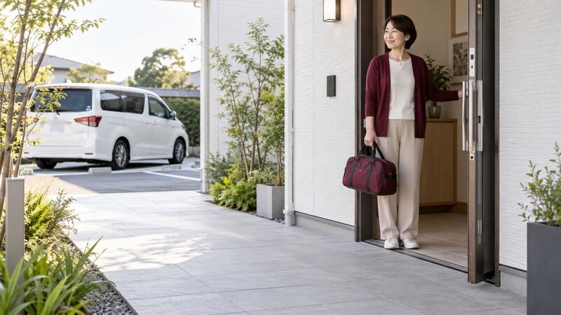 自宅での滞在と往復送迎をつなぐ