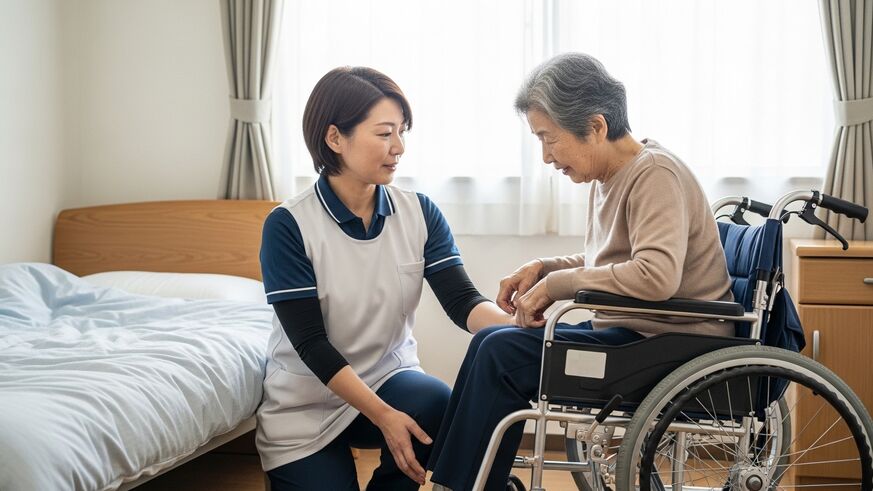 ベッドから車椅子に移る移乗介助の流れとは？介護初心者が押さえるべきポイントとコツ